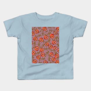 Pattern watercolor peaches, vintage art Kids T-Shirt